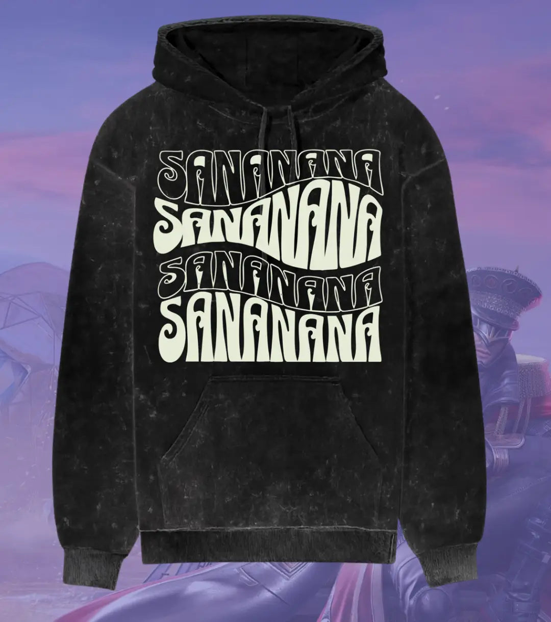 BGMI SANANANA – OG Acid Wash Hoodie | 300 GSM Heavyweight Fleece - Black / S - BGMI/PUBG