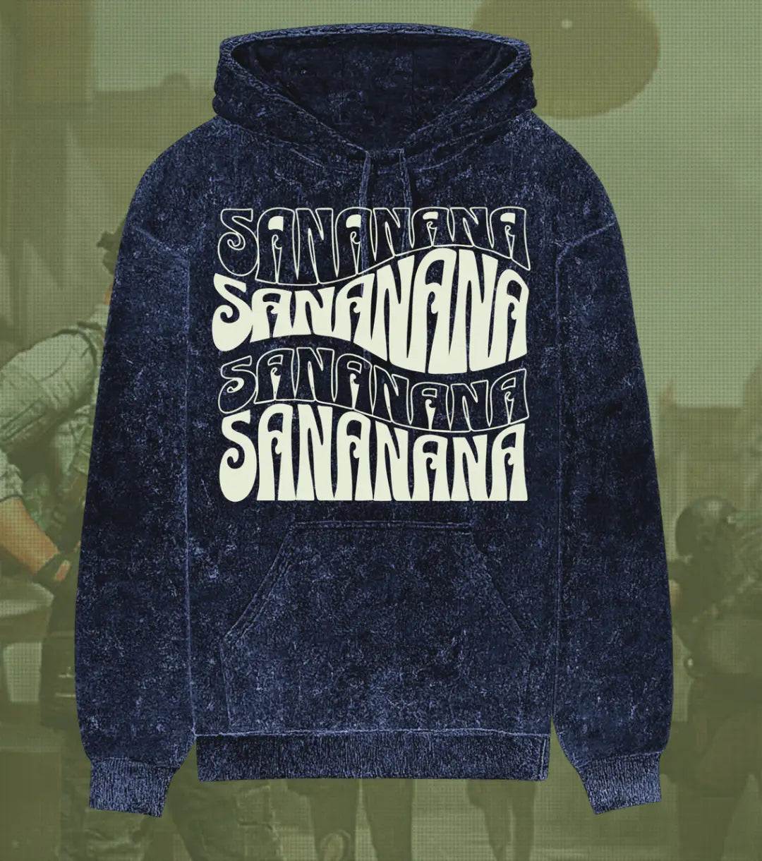 BGMI SANANANA – OG Acid Wash Hoodie | 300 GSM Heavyweight Fleece - Navy / S - BGMI/PUBG