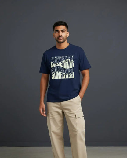 BGMI Sananana Oversized T-Shirt – Desi OG Gamer Tee | 240 GSM Heavyweight Gamer Tee - Navy / XS / 180GSM - Valorant