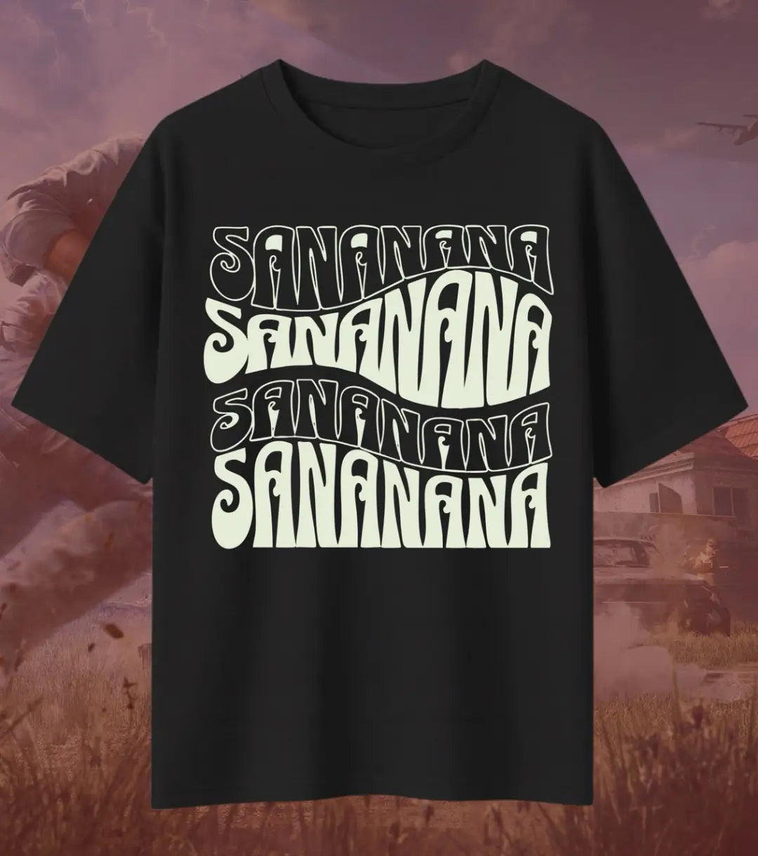 BGMI Sananana Oversized T-Shirt – Desi OG Gamer Tee | 240 GSM Heavyweight Gamer Tee - Valorant