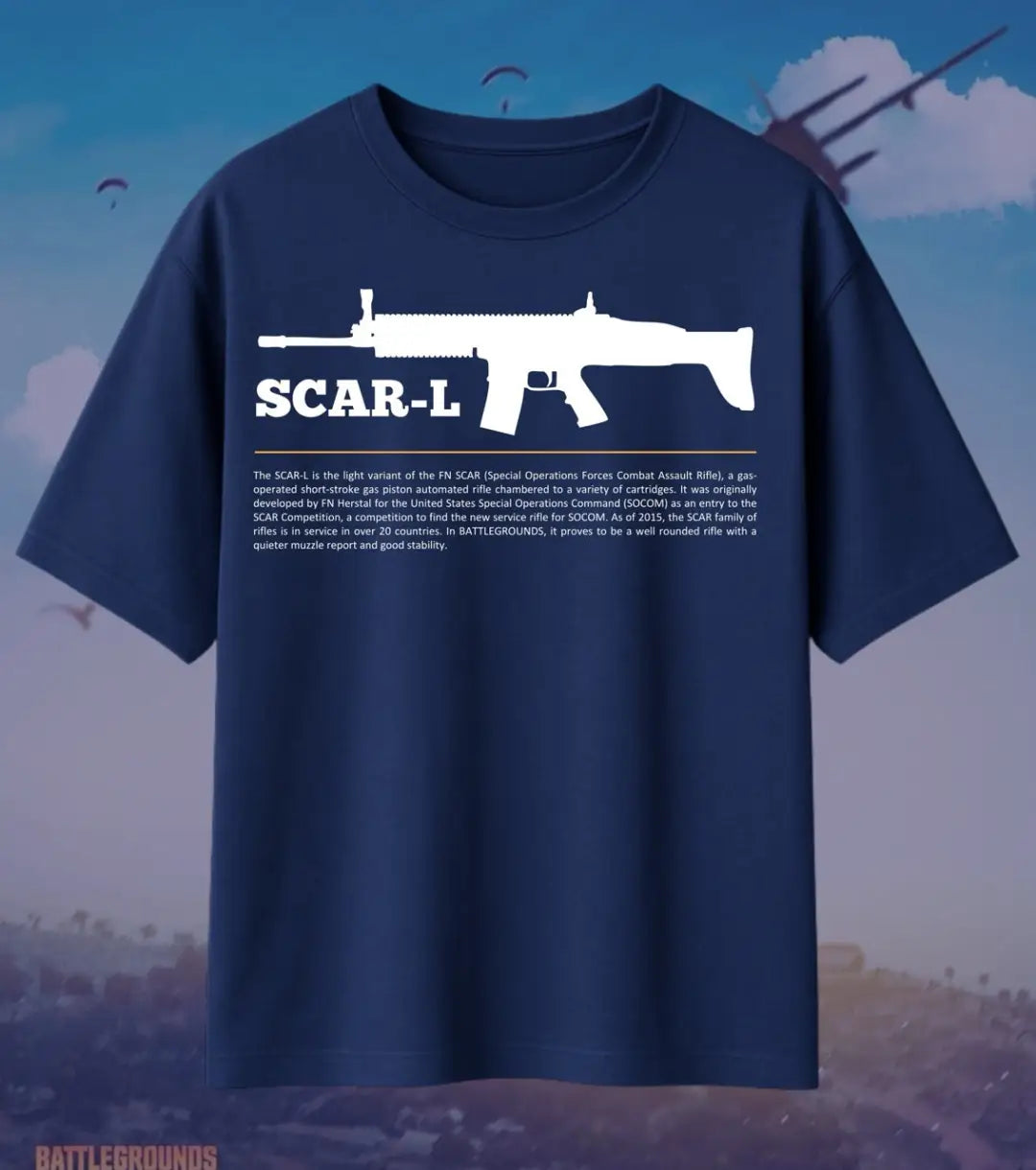 BGMI SCAR-L Oversized T-Shirt – Tactical Spray Control | 240 GSM Heavyweight Gamer Tee - Valorant