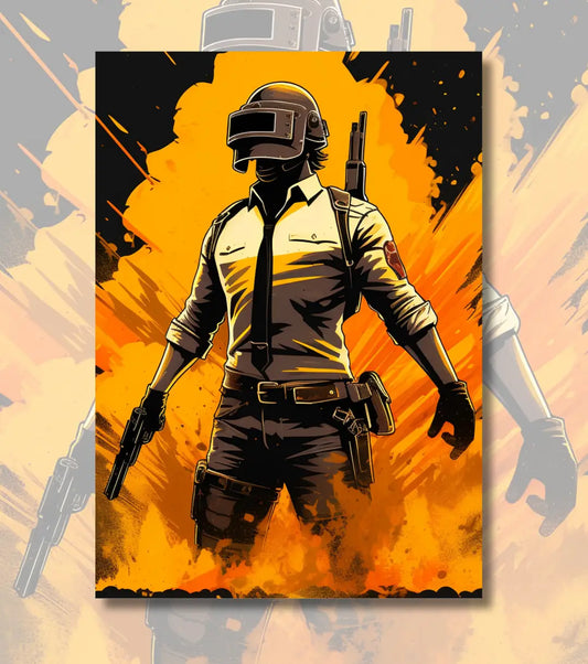BGMI Sky Drop – Into the Battleground Wall Art Poster | 300 GSM Matte Finish - BGMI/PUBG