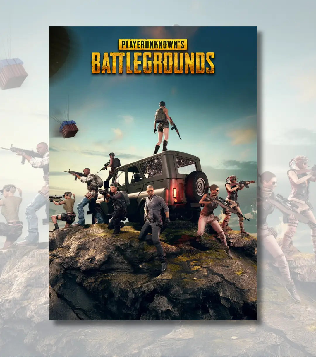BGMI Squad Assemble – Battlegrounds Wall Art Poster | 300 GSM Matte Finish - A4 / PUBG - BGMI/PUBG