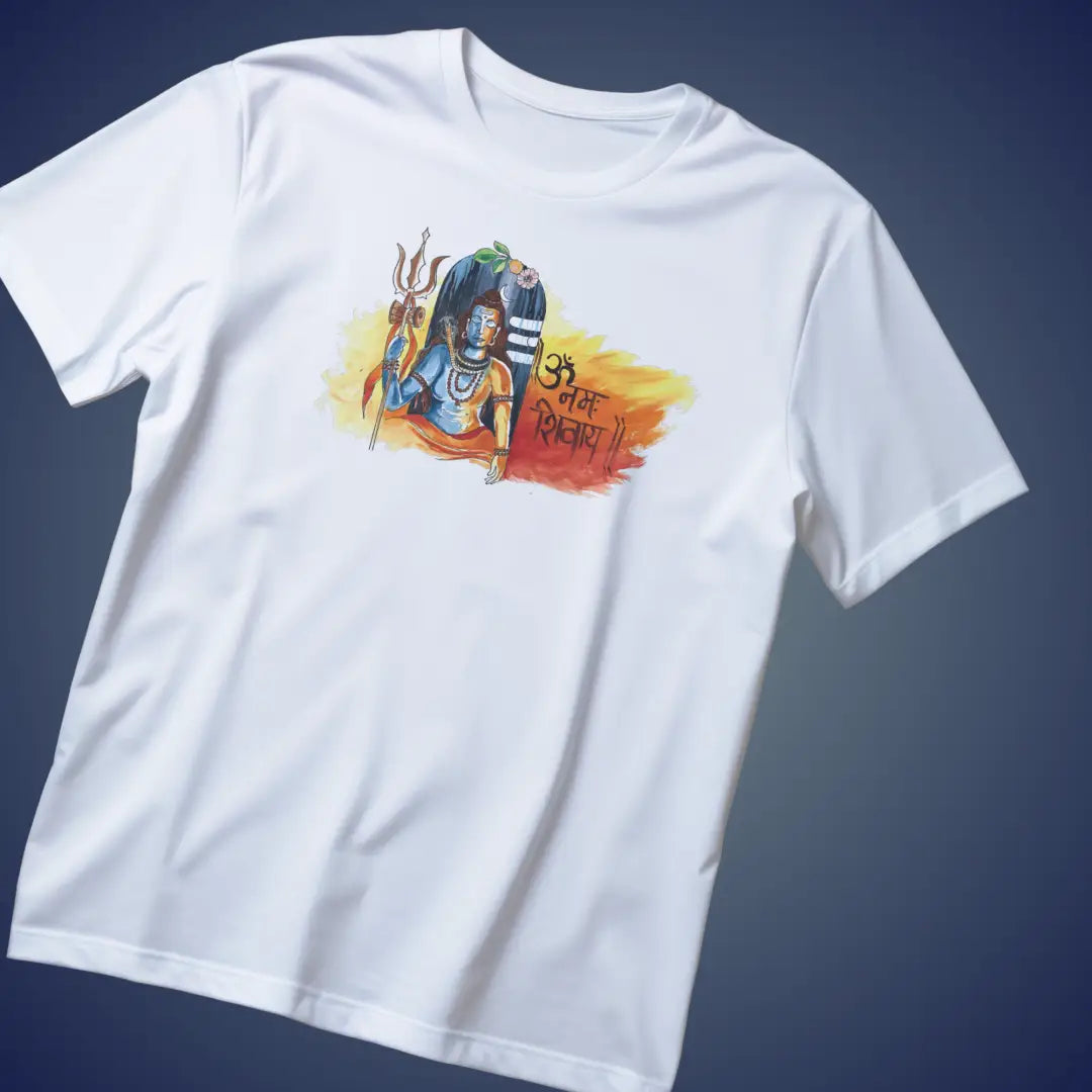 Bhole Baba Om Namah Shivaya T-Shirt - S / White