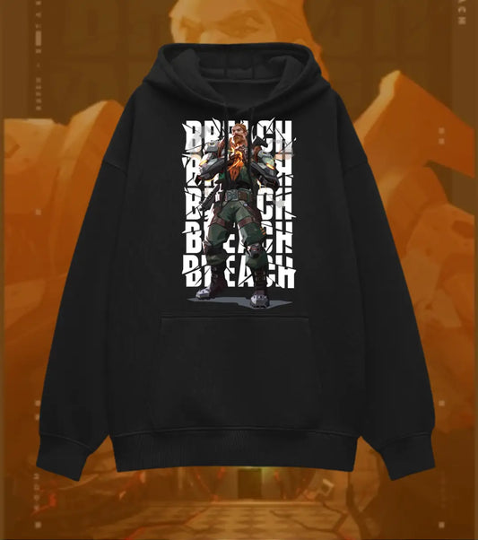 Breach – Earthshaker Valorant Oversized Hoodie | Oversized Street Mode - Valorant