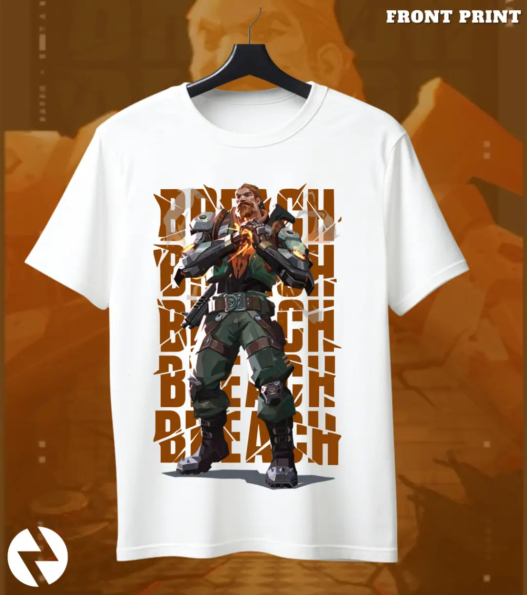 Breach - Shockwave Core Valorant T Shirt | Break the Frontline Tee - Front Only / White / S - Valorant