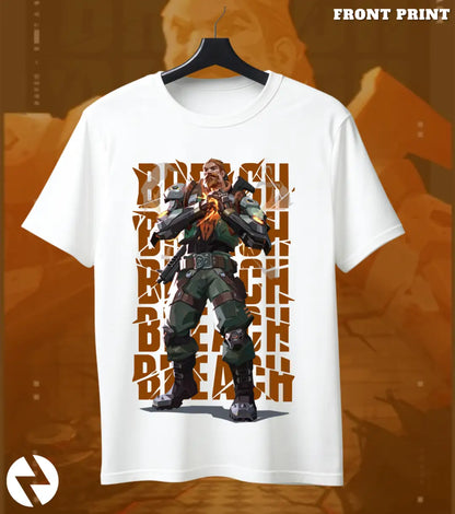Breach - Shockwave Core Valorant T Shirt | Break the Frontline Tee - Front Only / White / S - Valorant
