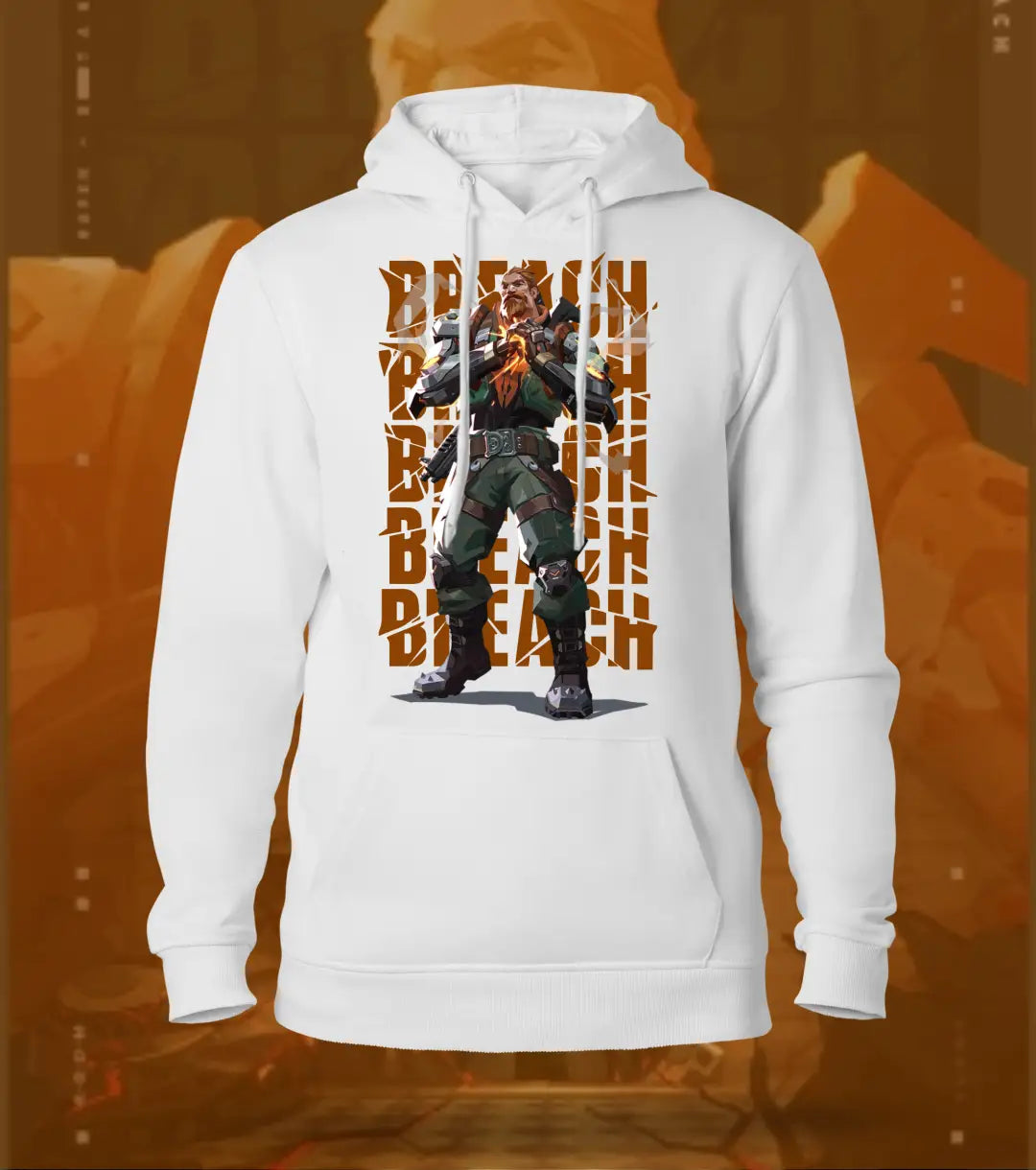 Breach | Valorant – Earthshaker Regular Hoodie - White / XS - Valorant