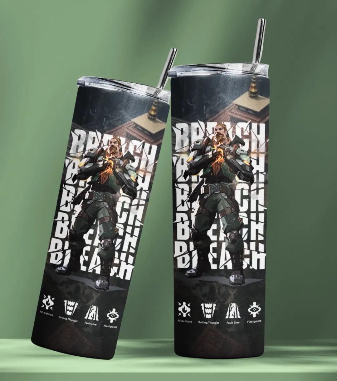 Breach Valorant Tumbler – Earthshaker | Desk-to-Ranked Essential - Valorant