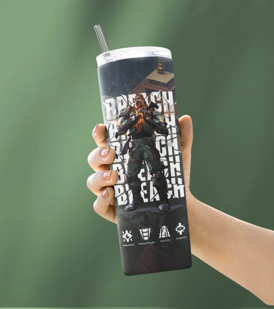Breach Valorant Tumbler – Earthshaker | Desk-to-Ranked Essential - Valorant