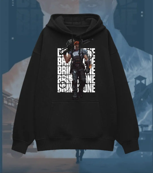 Brimstone – Commanding Fire Valorant Oversized Hoodie | Relaxed Power Layer - Valorant
