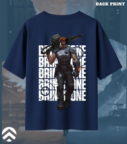 Brimstone – Commanding Fire Valorant Oversized T Shirt | Bold Casual Energy - Navy / XS / 180GSM - Valorant