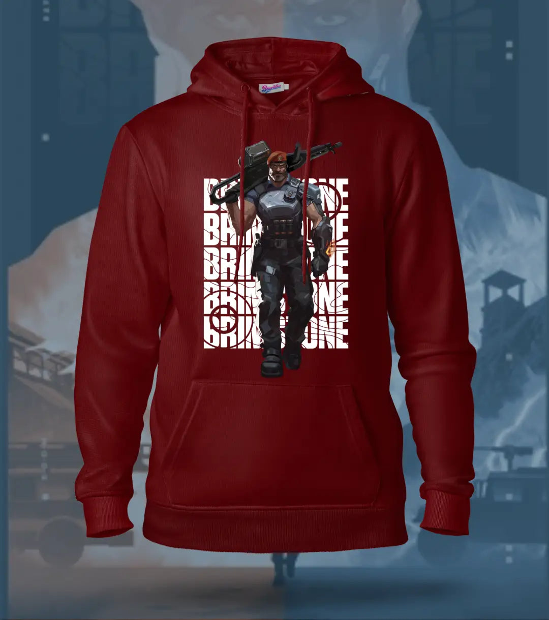 Brimstone | Valorant – Commanding Fire Regular Hoodie - Maroon / XS - Valorant