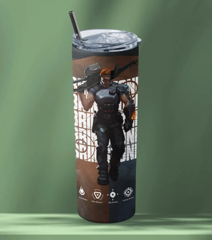 Brimstone Valorant Tumbler – Commanding Fire | Hydration On Command - Valorant