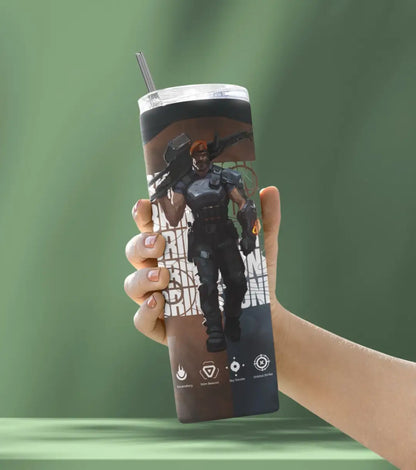 Brimstone Valorant Tumbler – Commanding Fire | Hydration On Command - Valorant