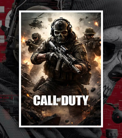 Call Of Duty posters - A4 / V1 / White frame