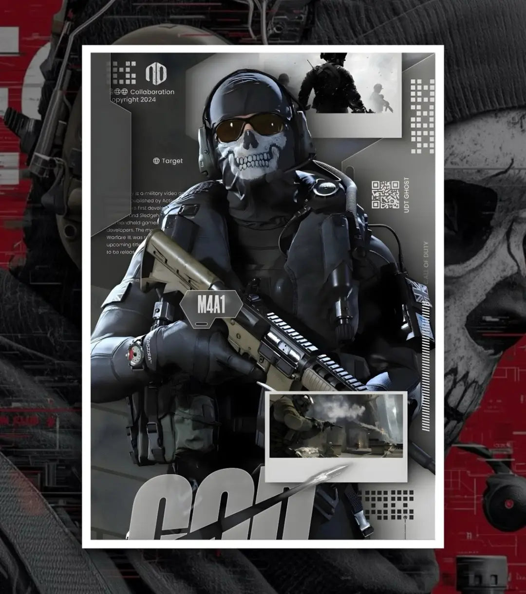 Call Of Duty posters - A4 / V11 / White frame