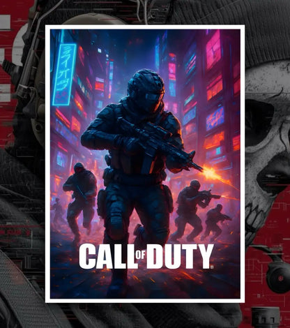 Call Of Duty posters - A4 / V12 / White frame