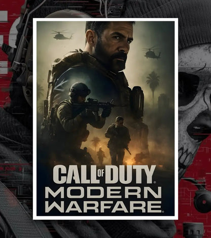 Call Of Duty posters - A4 / V4 / White frame