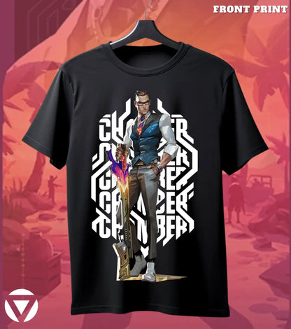 Chamber - Precision Elite Valorant T Shirt | One-Tap Luxury Tee - Front Only / Black / S - Valorant