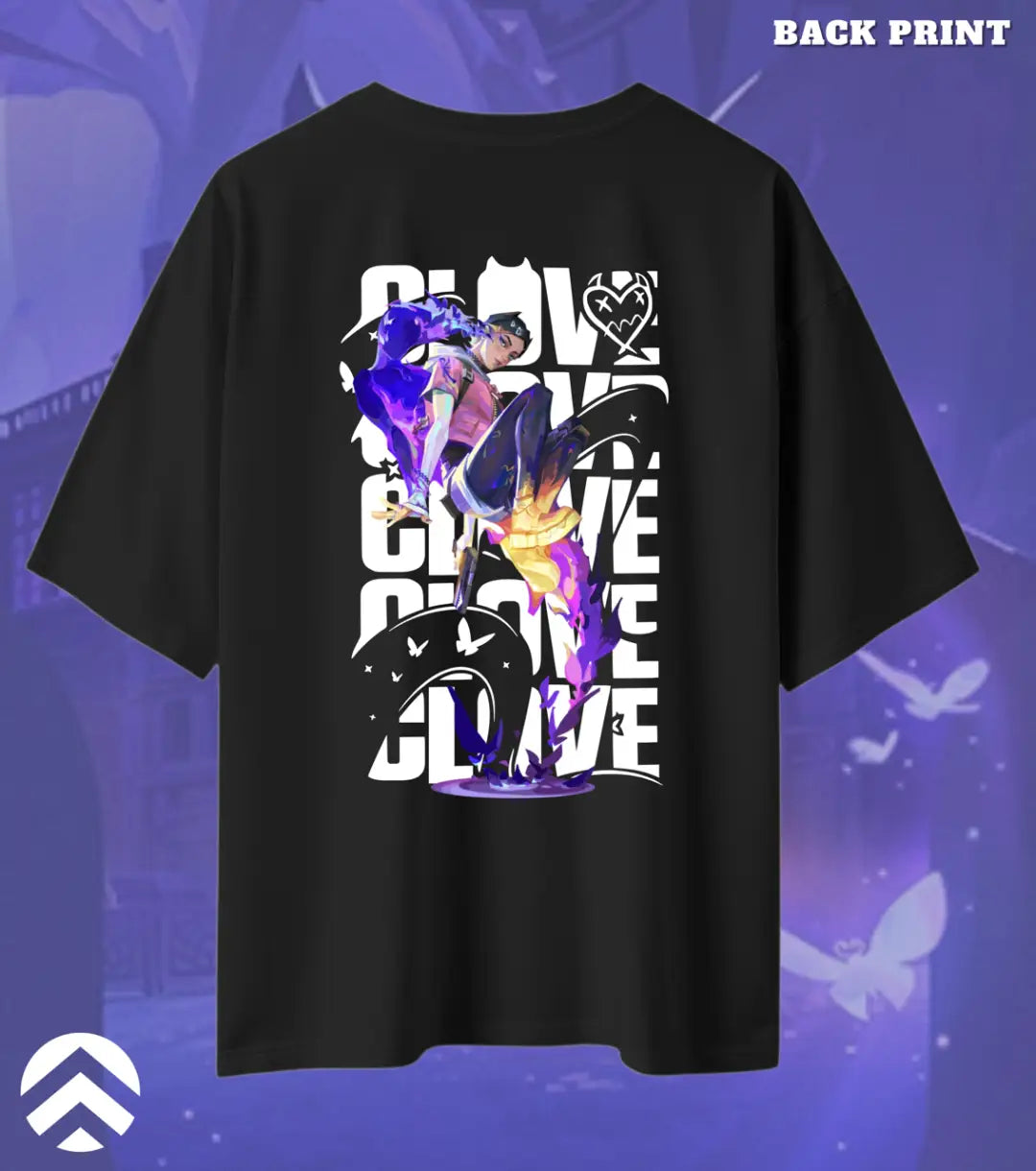 Clove – Eternal Mischief Valorant Oversized T Shirt | Built for Big Plays - Black / XS / 180GSM - Valorant