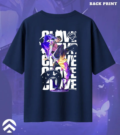 Clove – Eternal Mischief Valorant Oversized T Shirt | Built for Big Plays - Navy / XS / 180GSM - Valorant