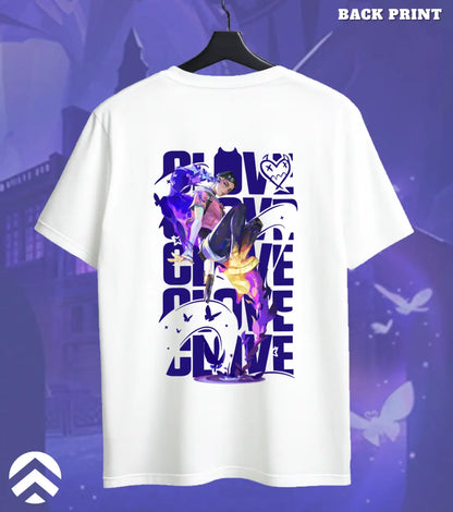 Clove - Shadow Trickster Valorant T Shirt | Trick the Meta Tee - Back (Dual Print) / White / S