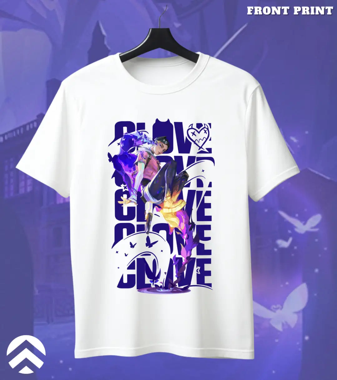 Clove - Shadow Trickster Valorant T Shirt | Trick the Meta Tee - Front Only / White / S