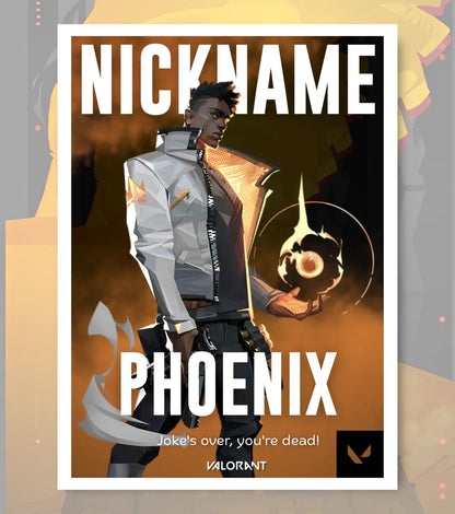 Custom Valorant Poster – Personalized Wall Art | Make It Yours - Pheonix / A4 / Unframed - Valorant