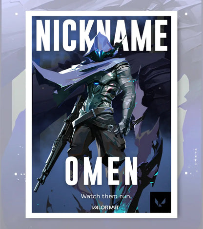 Custom Valorant Poster – Personalized Wall Art | Make It Yours - Omen / A4 / Unframed - Valorant