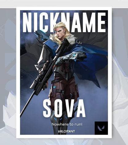 Custom Valorant Poster – Personalized Wall Art | Make It Yours - Sova / A4 / Unframed - Valorant