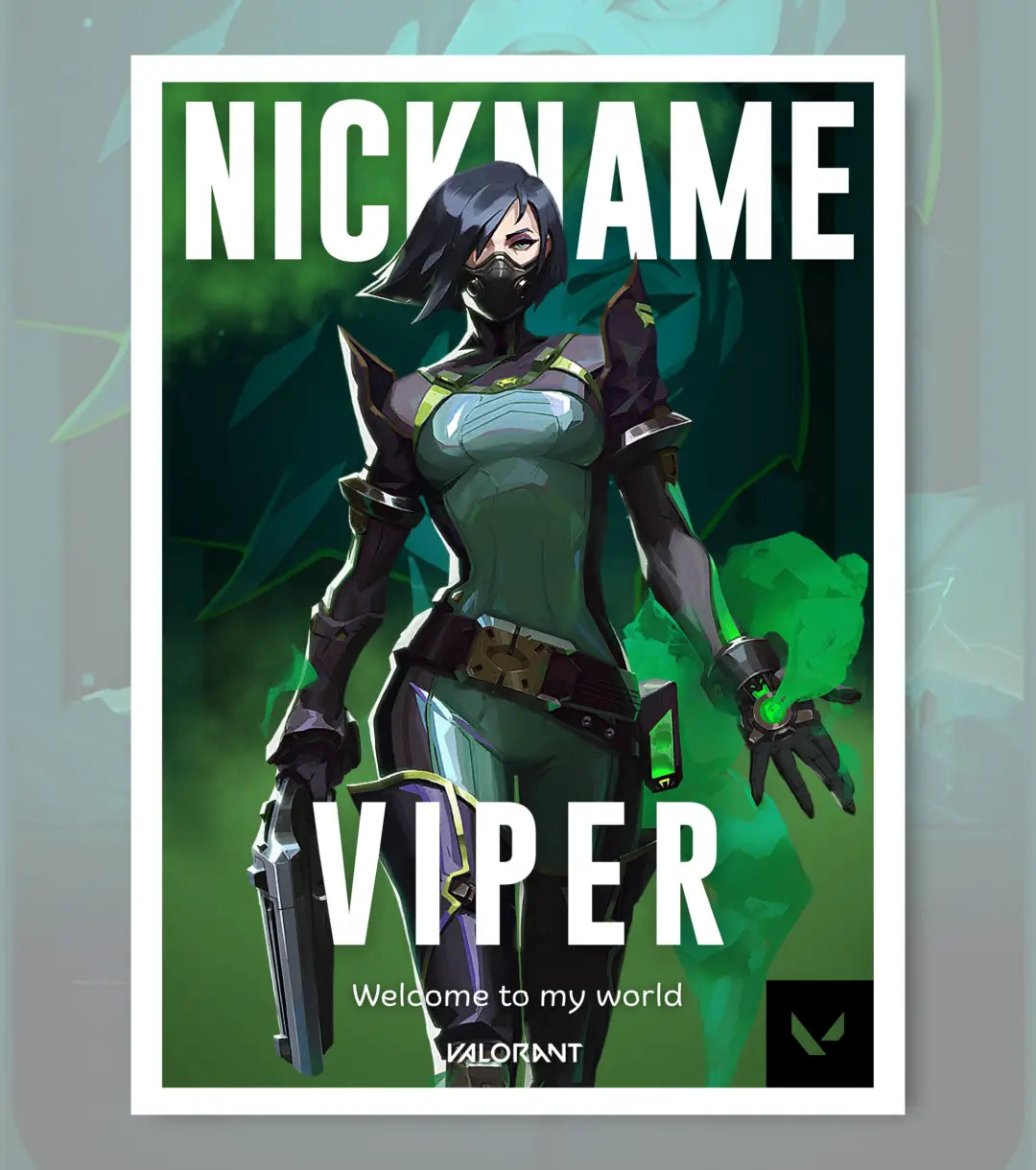 Custom Valorant Poster – Personalized Wall Art | Make It Yours - Viper / A4 / Unframed - Valorant