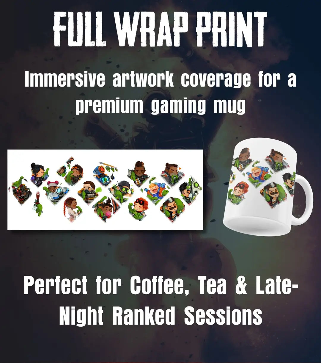 Cute Apex Legends Nessie Balloon Ceramic Gaming Mug | Premium Coffee Mug | White & Black - Mug Apex Legends