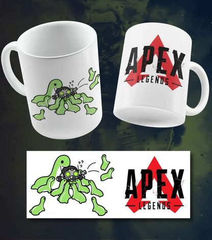 Cute Apex Legends Nessie Ceramic Gaming Mug | Premium Coffee Mug for Gamers | White & Black - White - Mug
