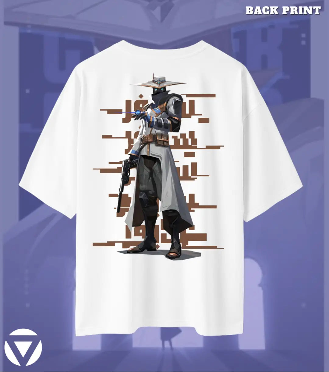 Cypher – Silent Watch Valorant Oversized T Shirt | Oversized Clutch Fit - White / XS / 180GSM - Valorant