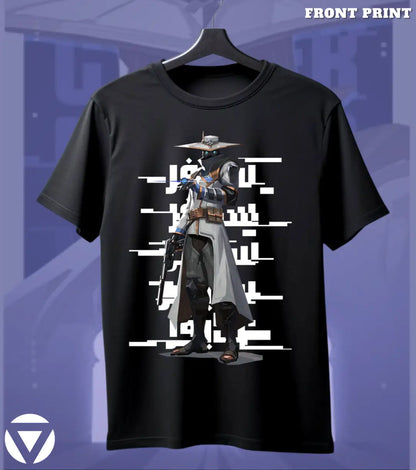 Cypher - Watchful Eye Valorant T Shirt | Always On Duty Tee - Front Only / Black / S - Valorant
