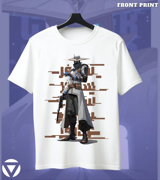 Cypher - Watchful Eye Valorant T Shirt | Always On Duty Tee - Front Only / White / S - Valorant