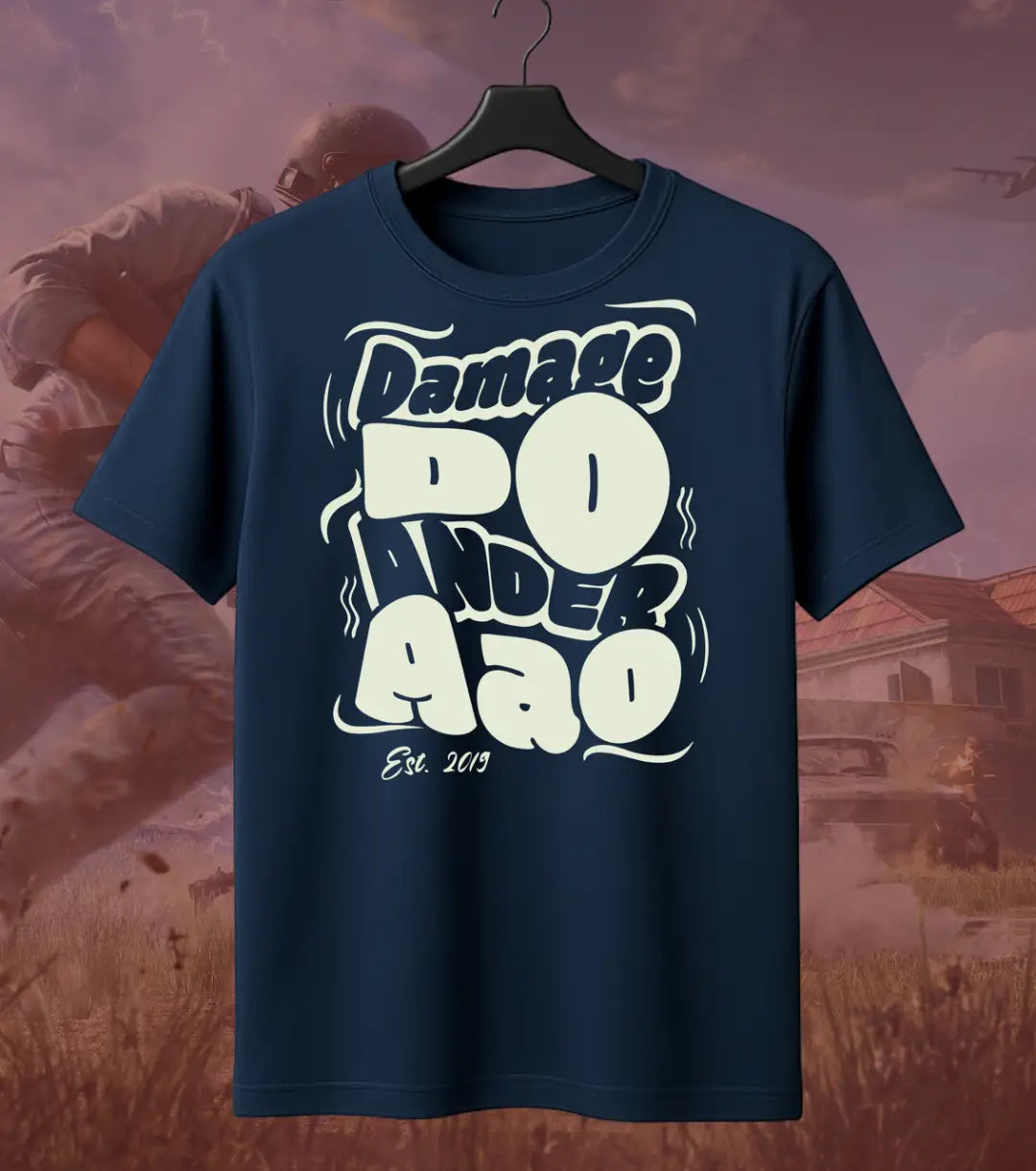 Damage Do Ander Aao BGMI T-Shirt | PUBG OG Meme Tee - BGMI/PUBG