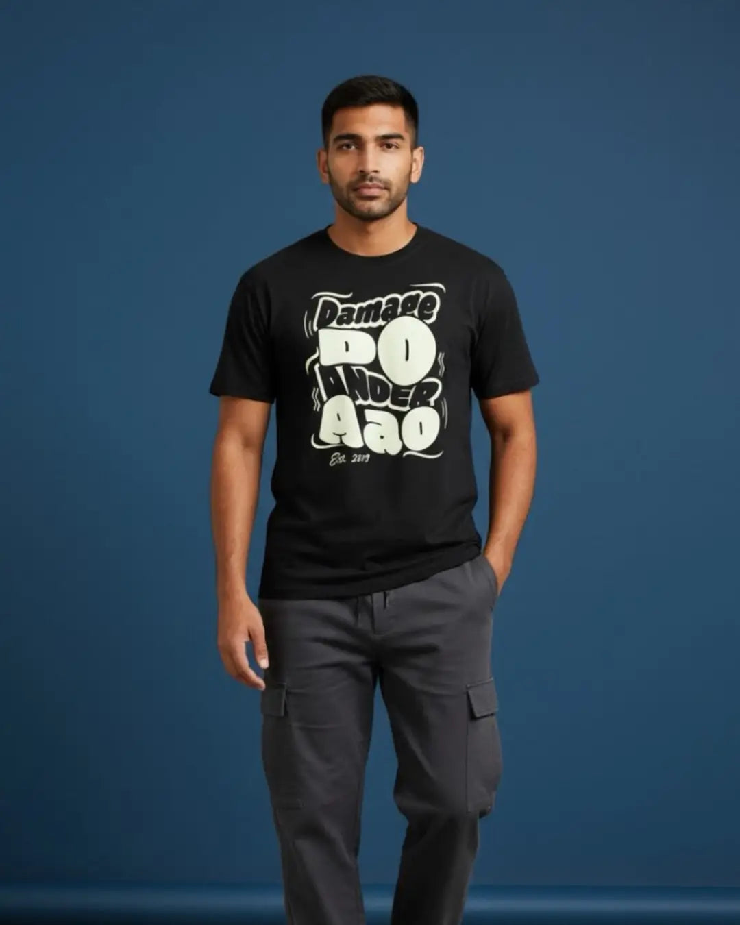 Damage Do Ander Aao BGMI T-Shirt | PUBG OG Meme Tee - Black / S - BGMI/PUBG