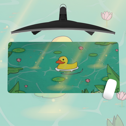 Cute Rubber Duck Pond Mouse Pad – Aesthetic Desk Mat