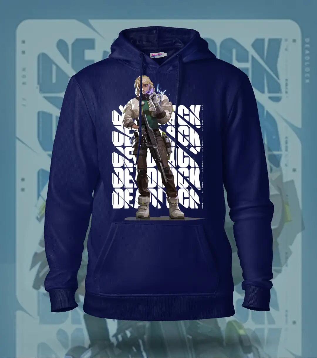 Deadlock | Valorant – Iron Grip Regular Hoodie - Navy / S - Valorant