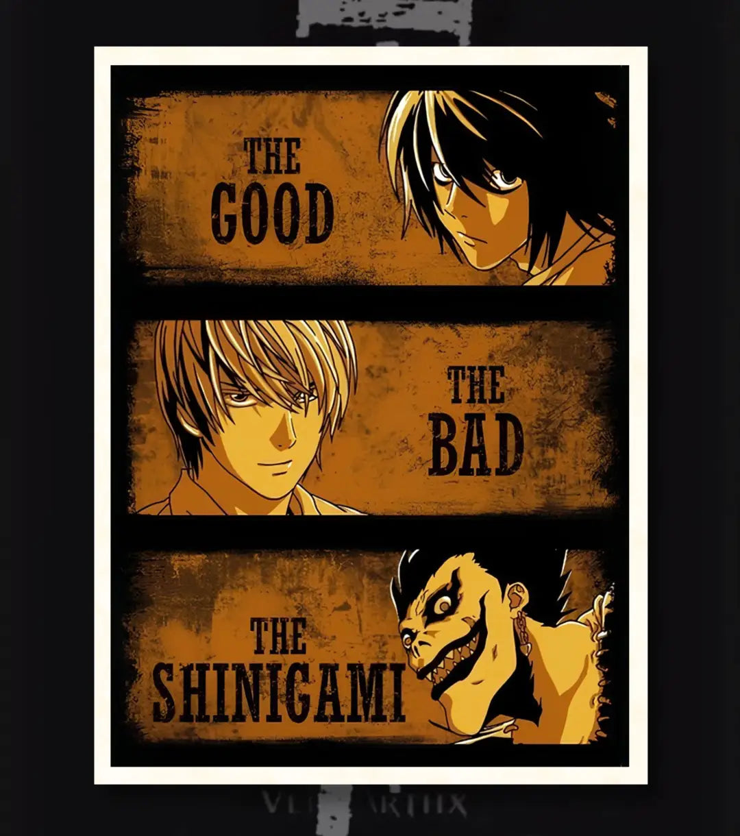Death Note Good Bad & Shinigami Poster | Anime Wall Art - Death Note