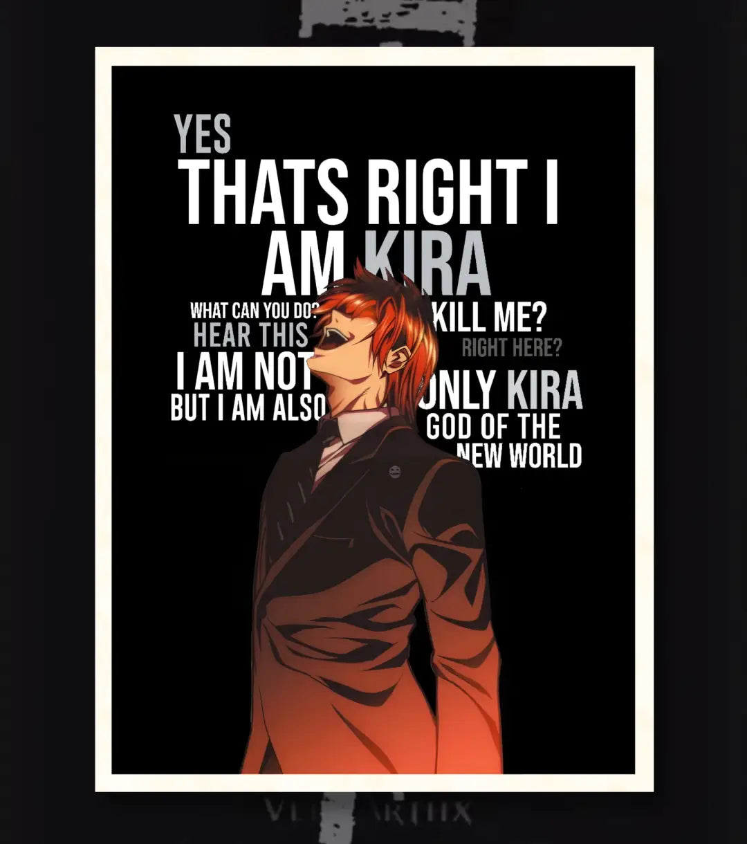 Death Note Kira Poster | I Am Kira Light Yagami Art - Death Note