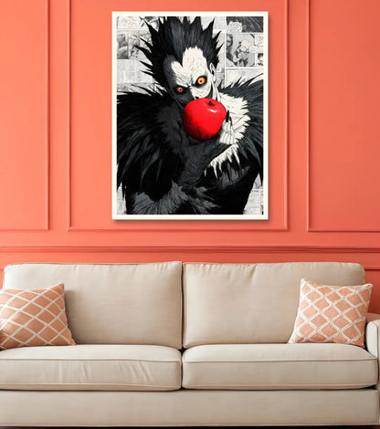 Death Note Ryuk Apple Poster | Iconic Shinigami Wall Art - Death Note