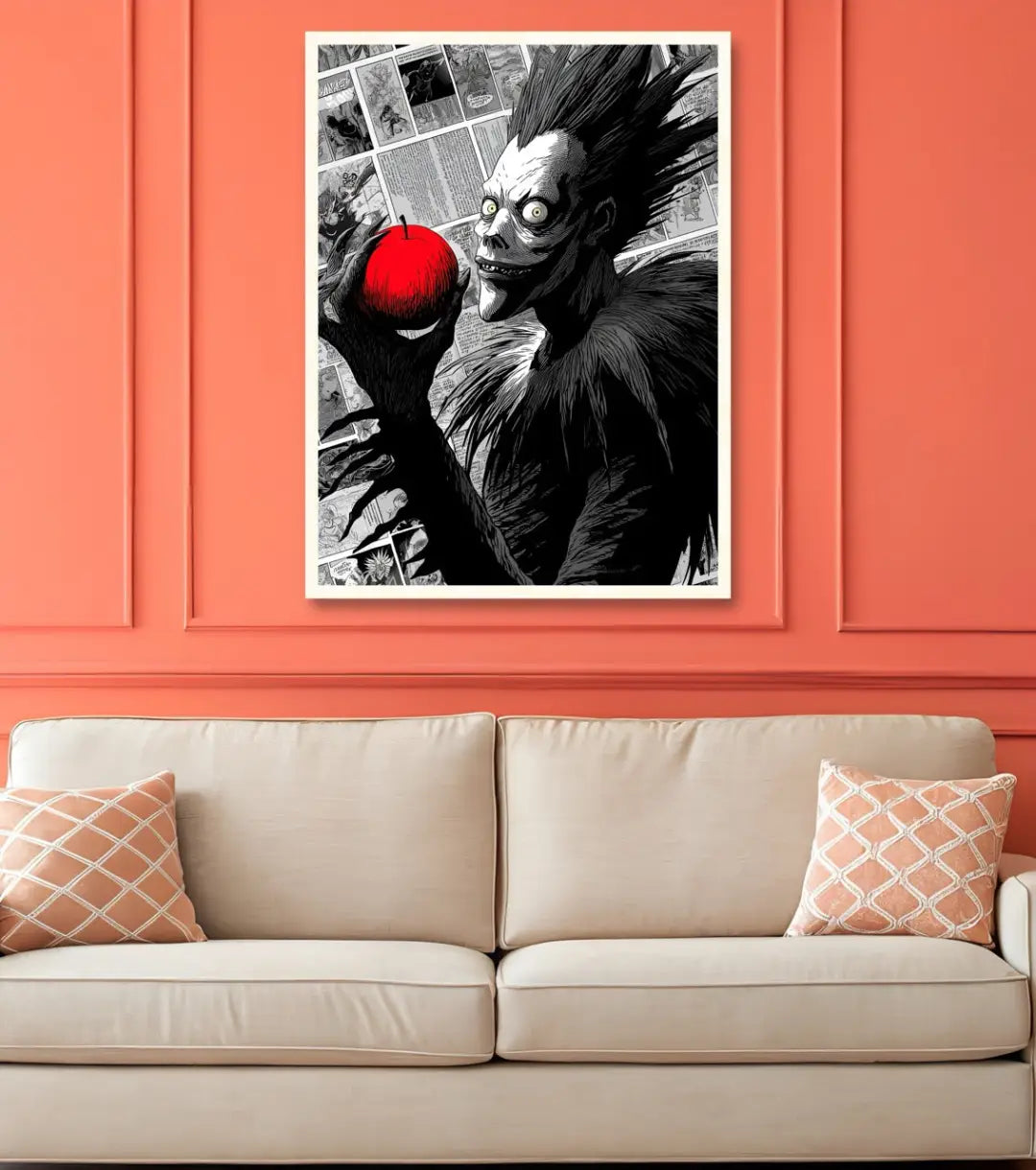 Death Note Ryuk Apple Poster | Moody Anime Wall Art - Death Note