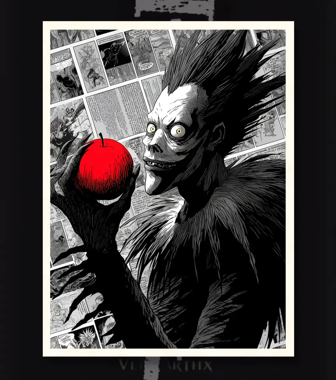 Death Note Ryuk Apple Poster | Moody Anime Wall Art - Death Note