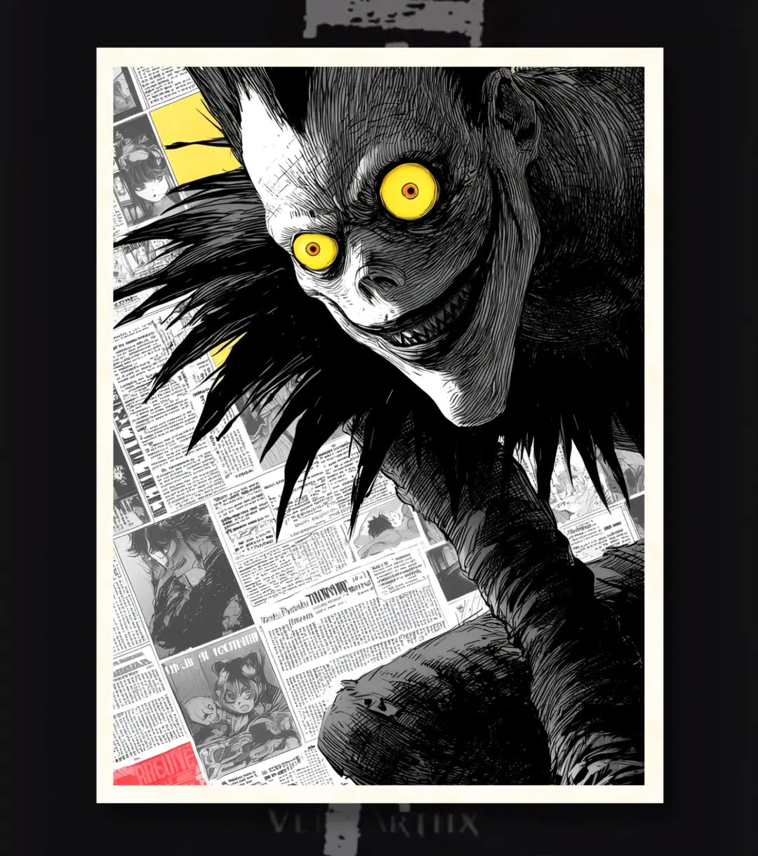 Death Note Ryuk Close-Up Poster | Dark Shinigami Wall Art - Death Note