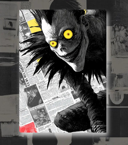 Death Note Ryuk Close-Up Poster | Dark Shinigami Wall Art - A4 / Unframed - Death Note
