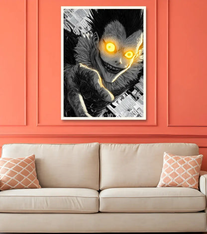 Death Note Ryuk Poster | Glowing Eyes Dark Anime Art - Death Note