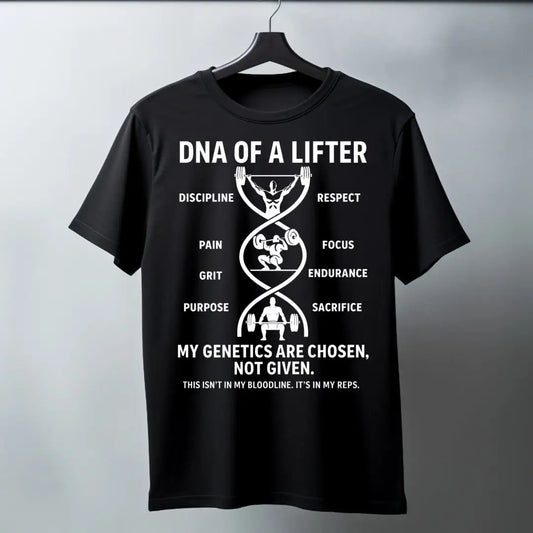 DNA of a Lifter – Motivational Gym Tee Regular T-Shirt - Black / S